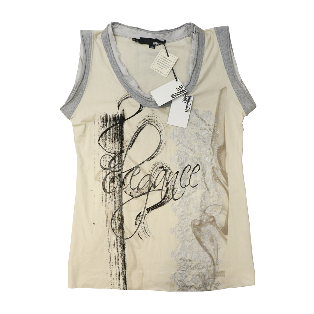 Vintage Love Moschino Graphic Print Top Size US 8